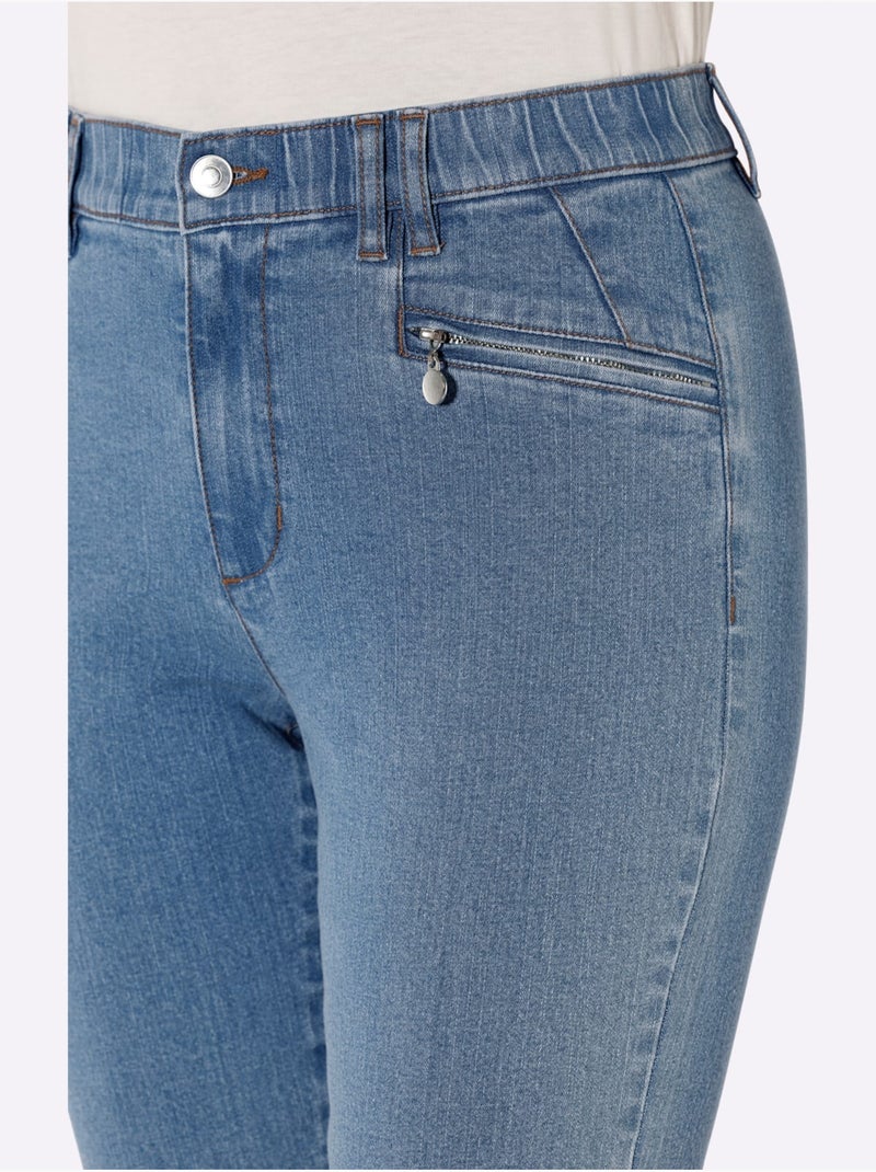 Jean Qualité Coton - Taille Standard - Witt Bleu Blanc - Kiabi