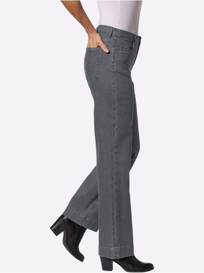 Jean Qualité Coton - Taille Standard - Witt Gris Gris - Kiabi
