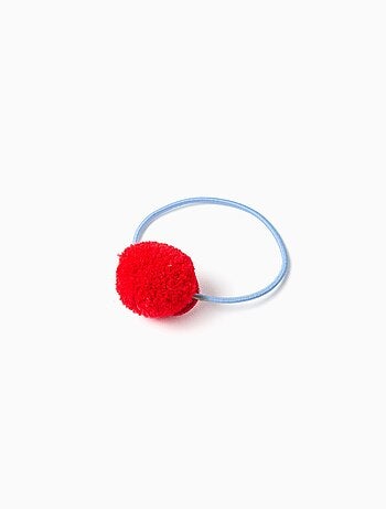 Jean Rayé + Élastique à Cheveux avec Pompon