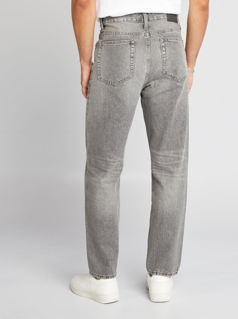 Jean regular 5 poches Gris - Kiabi