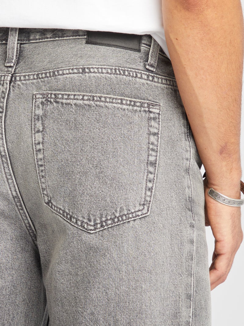 Jean regular 5 poches Gris - Kiabi