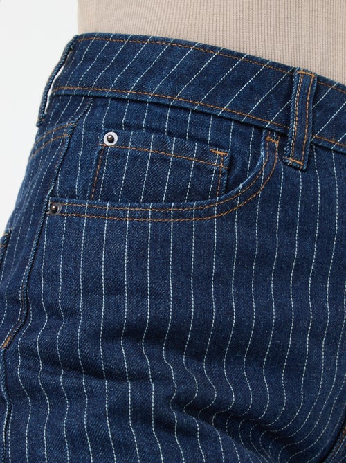 Jean regular avec lignes en coton - Kiabi