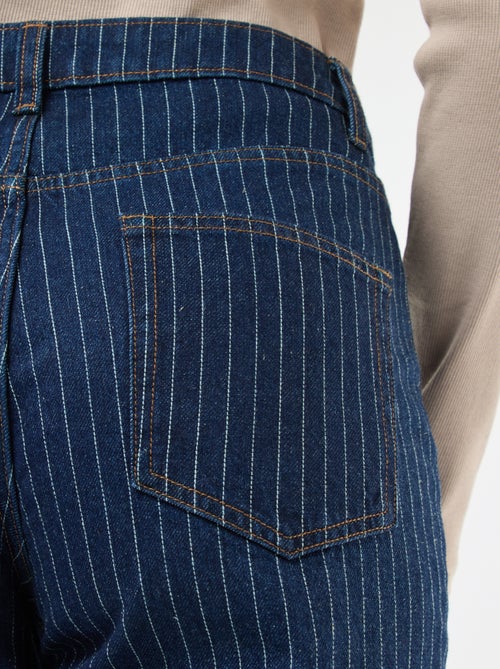 Jean regular avec lignes en coton - Kiabi