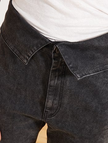 Jean regular avec rabat à la taille - Kiabi