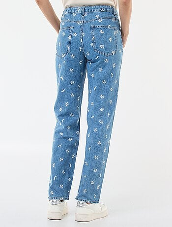 Jean regular avec lignes en coton