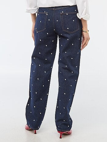 Jean regular avec lignes en coton