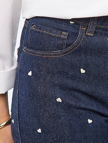 Jean regular avec lignes en coton