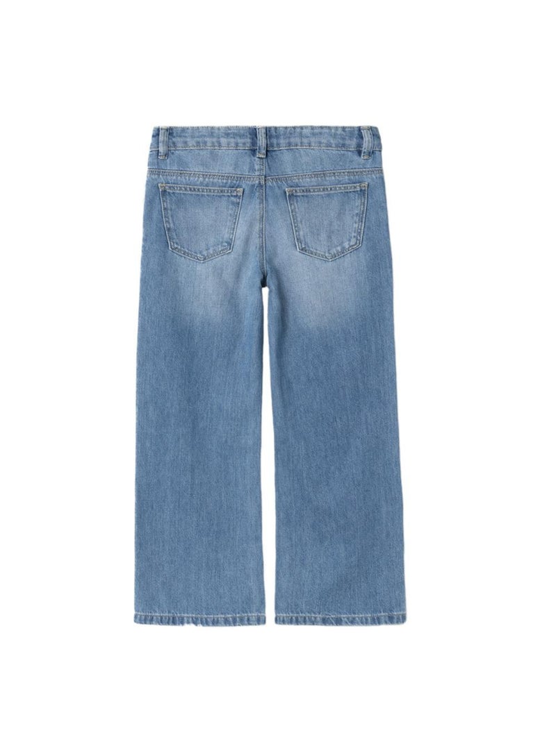 Jean Regular  Clair Fille Name it Wide 5529 Bleu - Kiabi