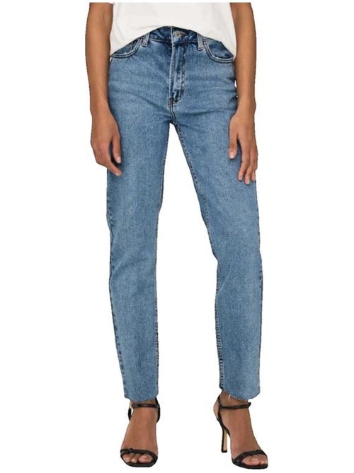 Jean regular droit Only Emily en coton extensible Only - Kiabi