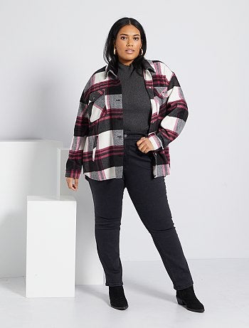 Jean regular en denim stretch longueur 75 cm