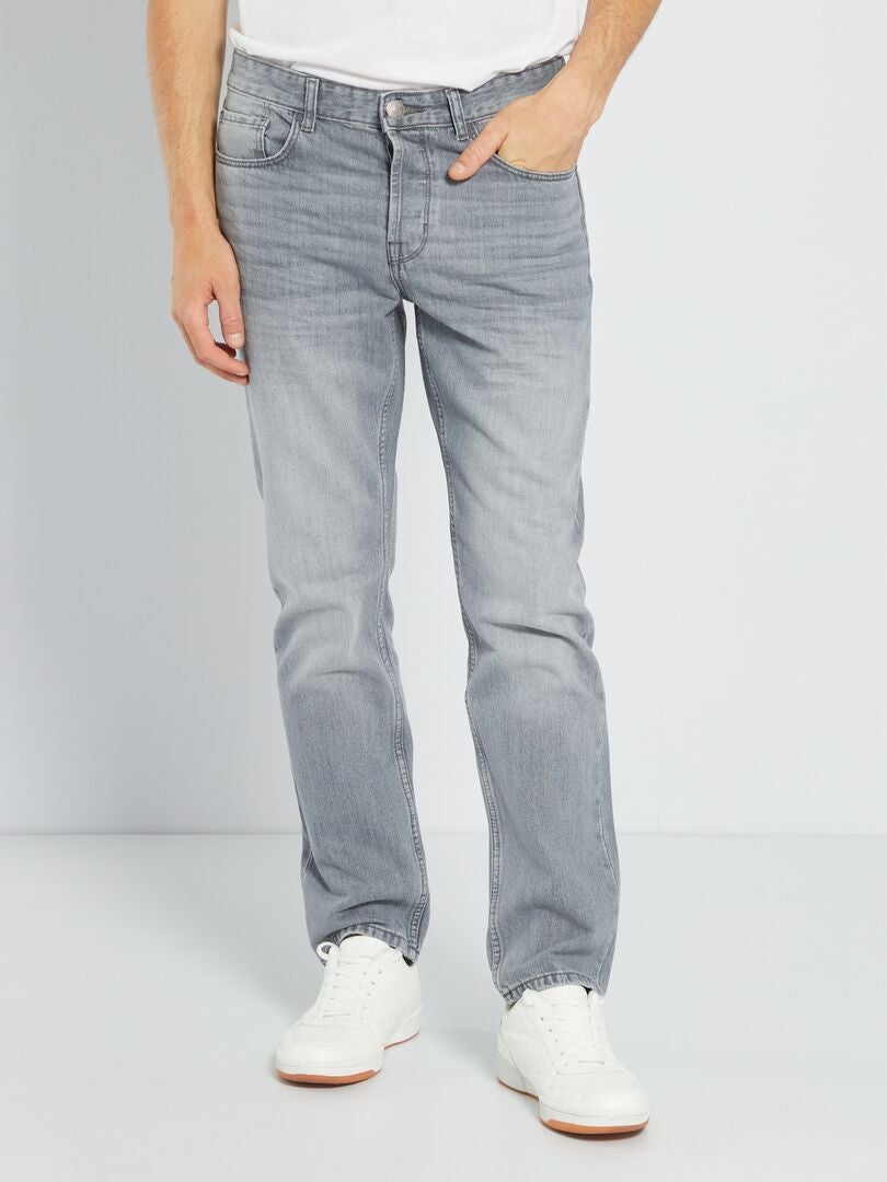 Jean regular L30 Gris clair - Kiabi