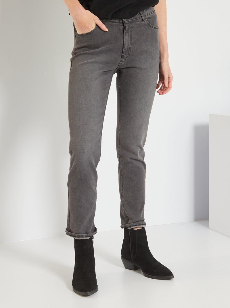 Jean regular L32 Gris - Kiabi