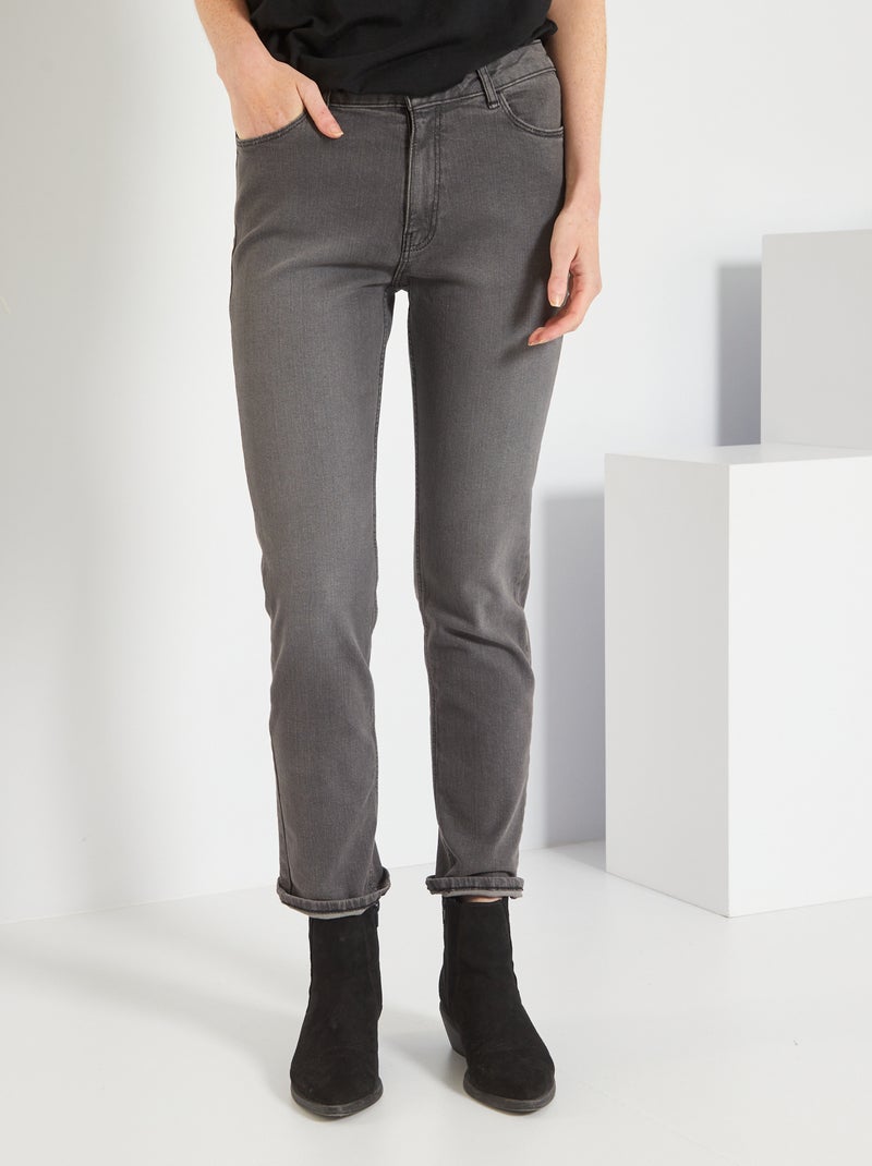 Jean regular longueur US34 Gris - Kiabi