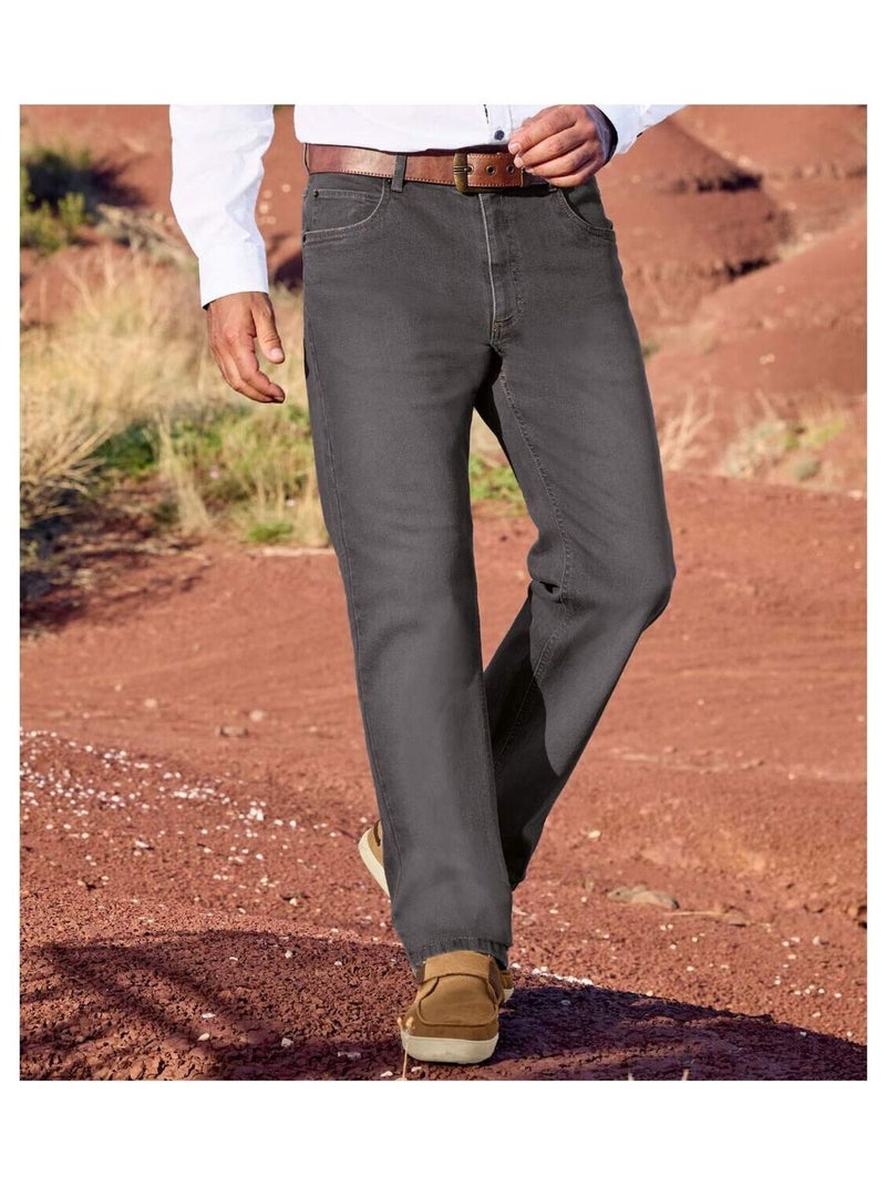 Jean Regular Stretch - ATLAS FOR MEN Bleu anthracite - Kiabi