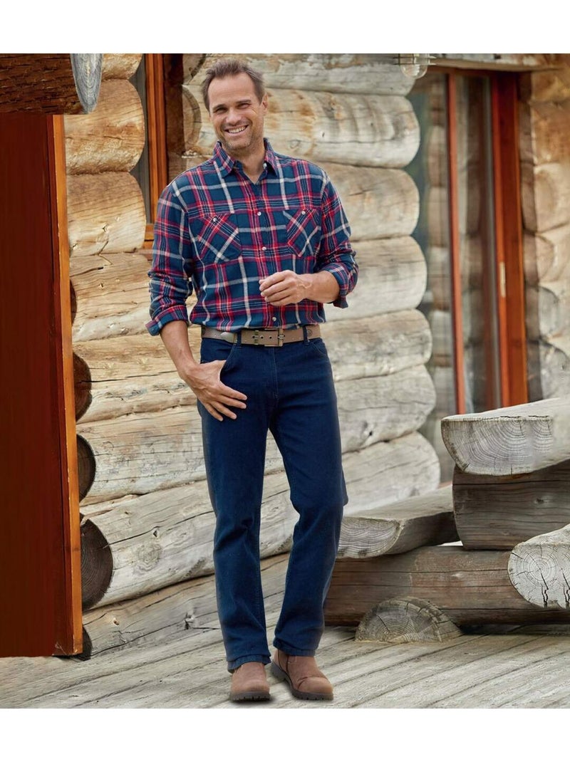 Jean Regular Stretch - ATLAS FOR MEN Bleu foncé - Kiabi