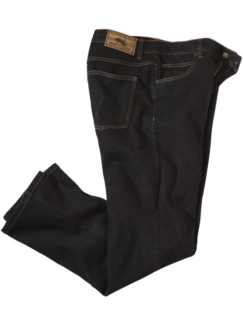 Jean Regular Stretch   - ATLAS FOR MEN Noir - Kiabi