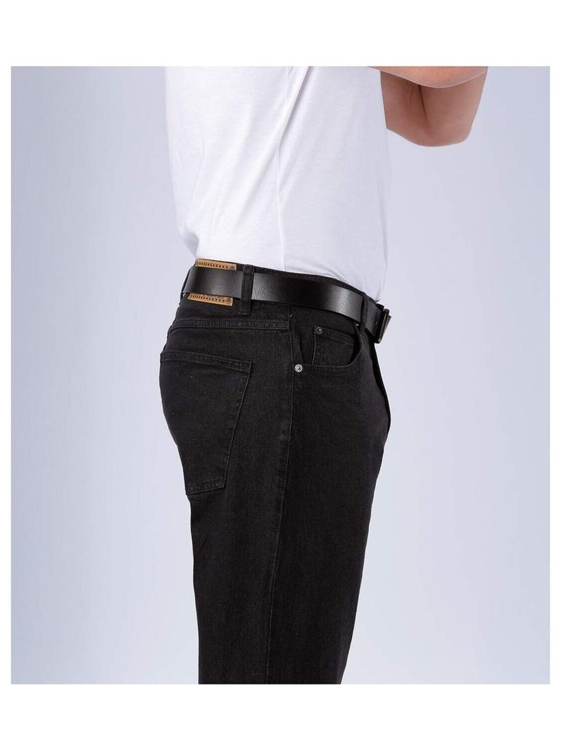 Jean Regular Stretch   - ATLAS FOR MEN Noir - Kiabi