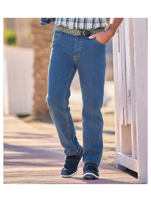 Jean Regular Stretch Bleu   - ATLAS FOR MEN - Kiabi