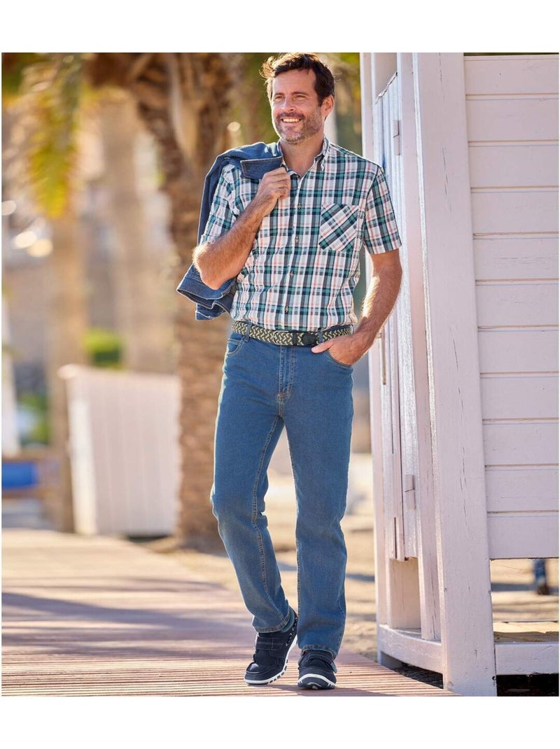 Jean Regular Stretch Bleu   - ATLAS FOR MEN Bleu - Kiabi