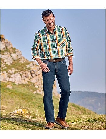 Jean coupe droite taille semi-elastiquée - atlas for men