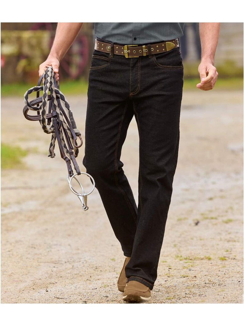 Jean Regular Stretch Confort - ATLAS FOR MEN Noir - Kiabi