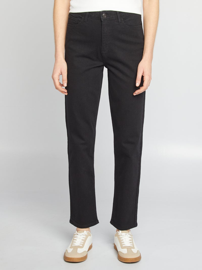 Jean regular taille haute - L30 Noir - Kiabi