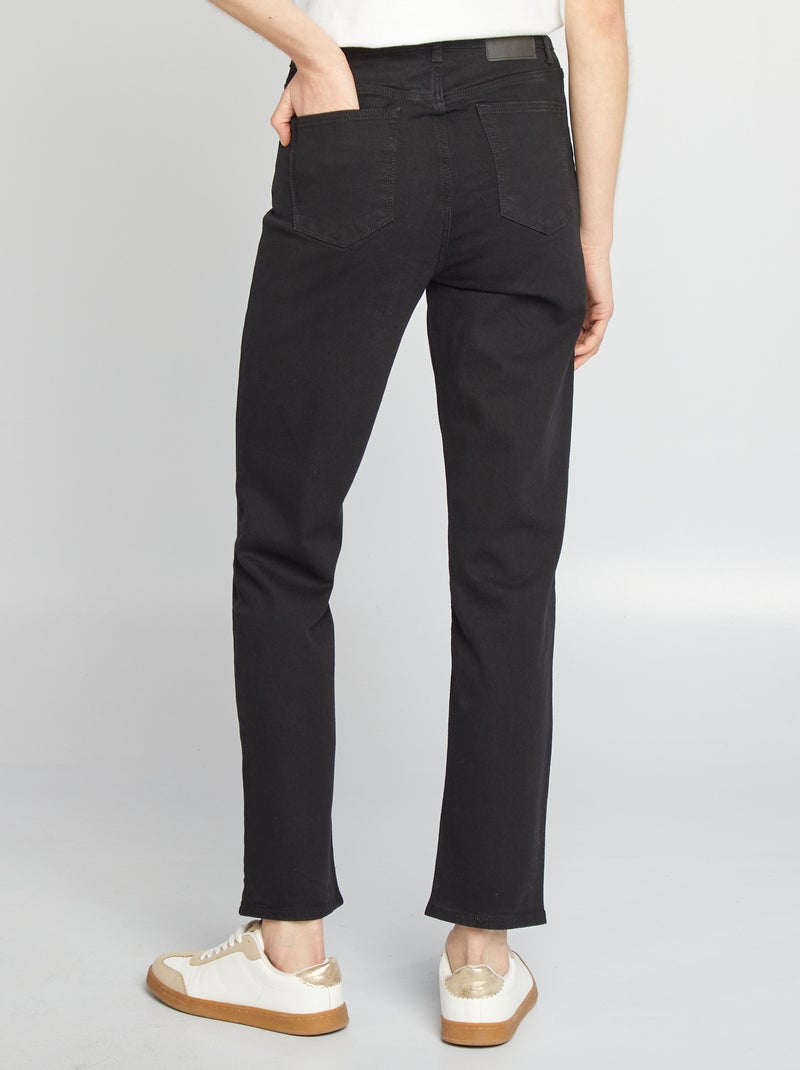 Jean regular taille haute - L30 Noir - Kiabi