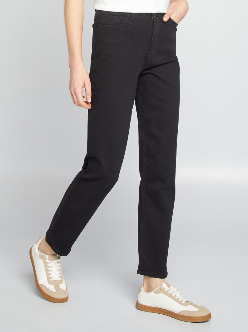 Jean regular taille haute - L30 Noir - Kiabi