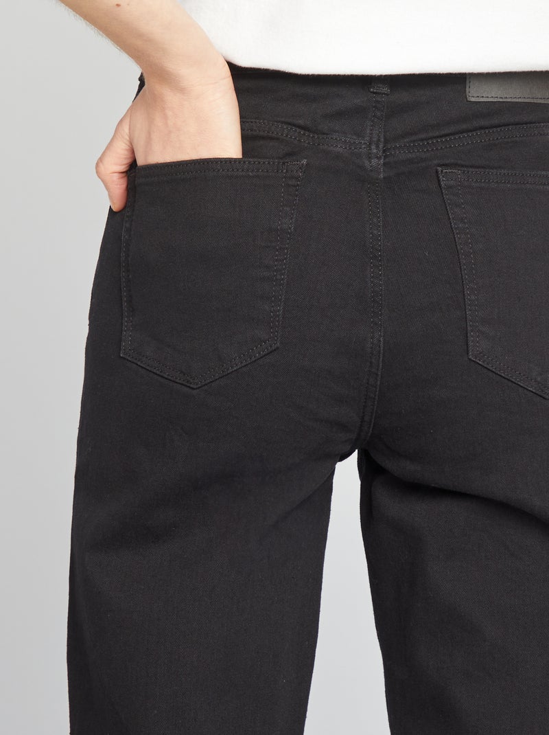 Jean regular taille haute - L30 Noir - Kiabi