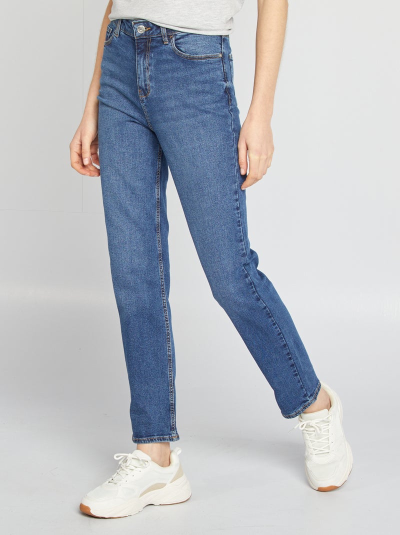 Jean regular taille haute - L30 Stone - Kiabi