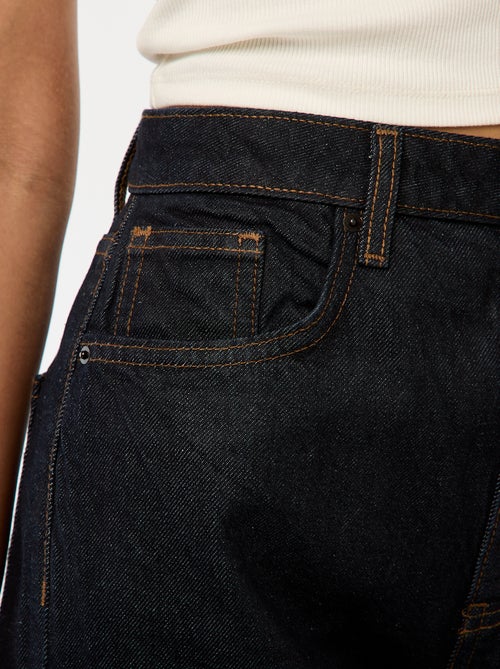 Jean regular / taille haute avec large revers à la base - Kiabi