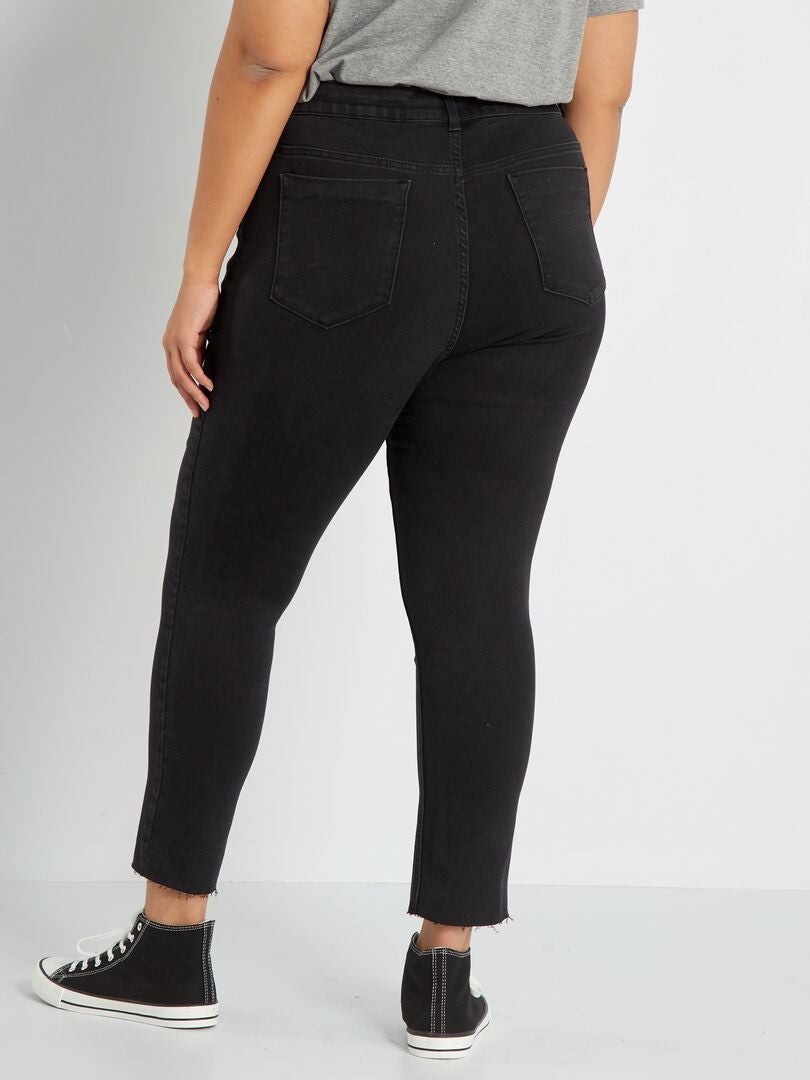 Jean slim à taille ajustable - Noir - Kiabi - 10.00€