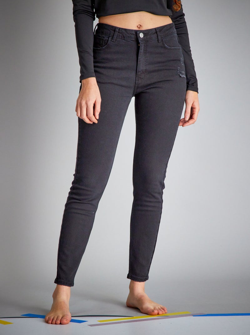 Jean skinny - 5 poches noir - Kiabi
