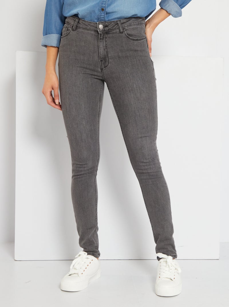 Jean skinny - L30 Gris - Kiabi