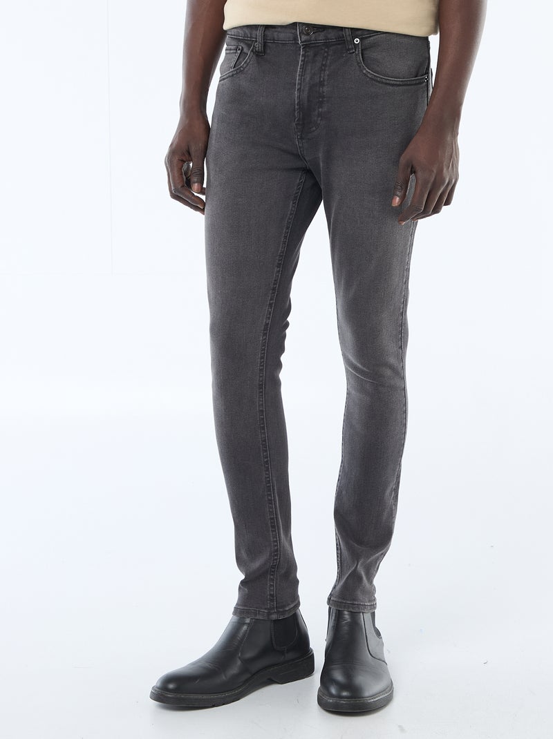 Jean skinny - L30 Noir délavé - Kiabi