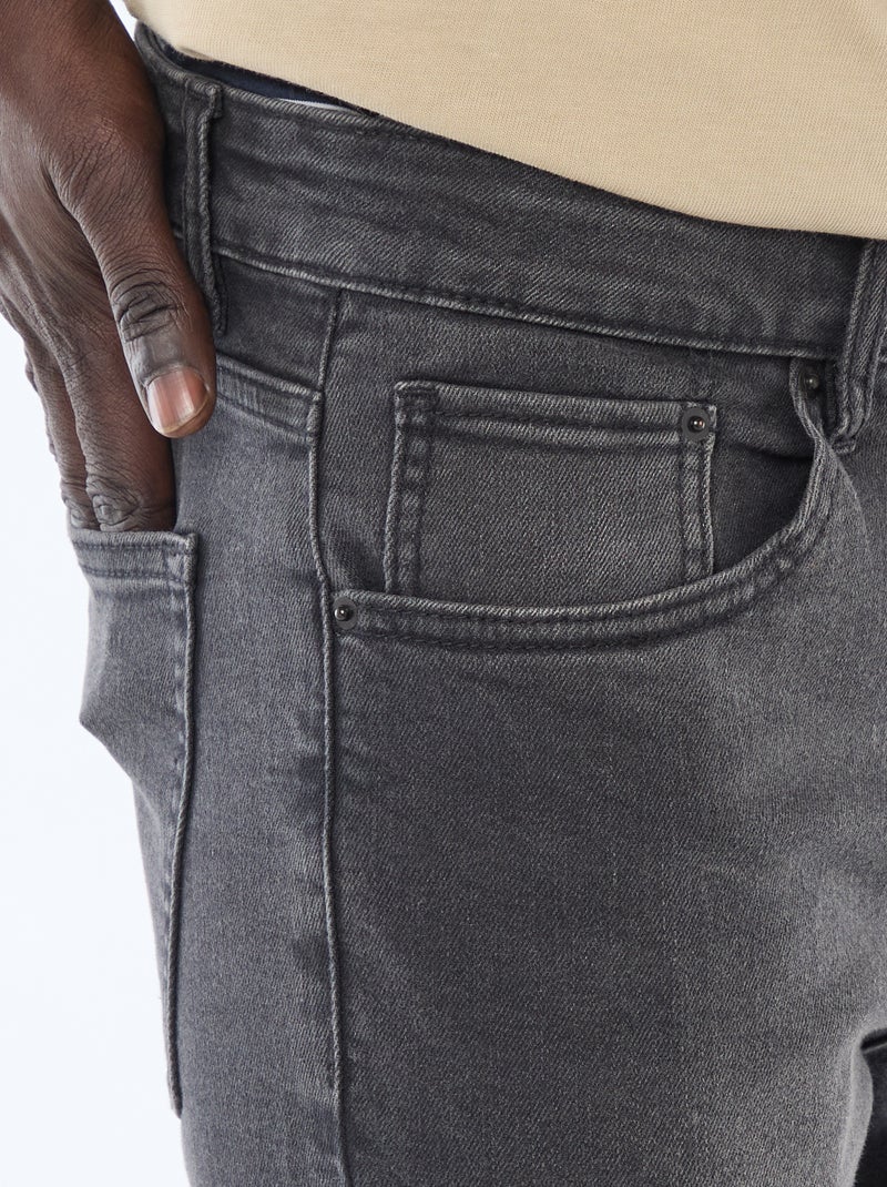 Jean skinny - L30 Noir délavé - Kiabi