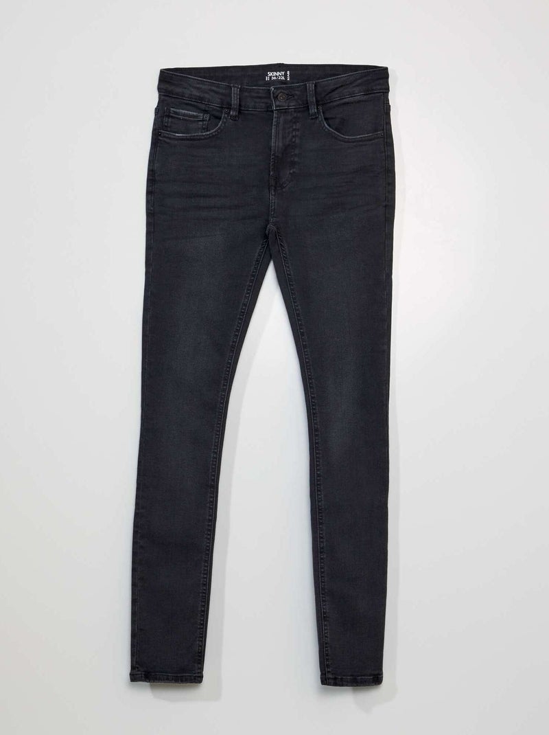Jean skinny - L32 Noir délavé - Kiabi