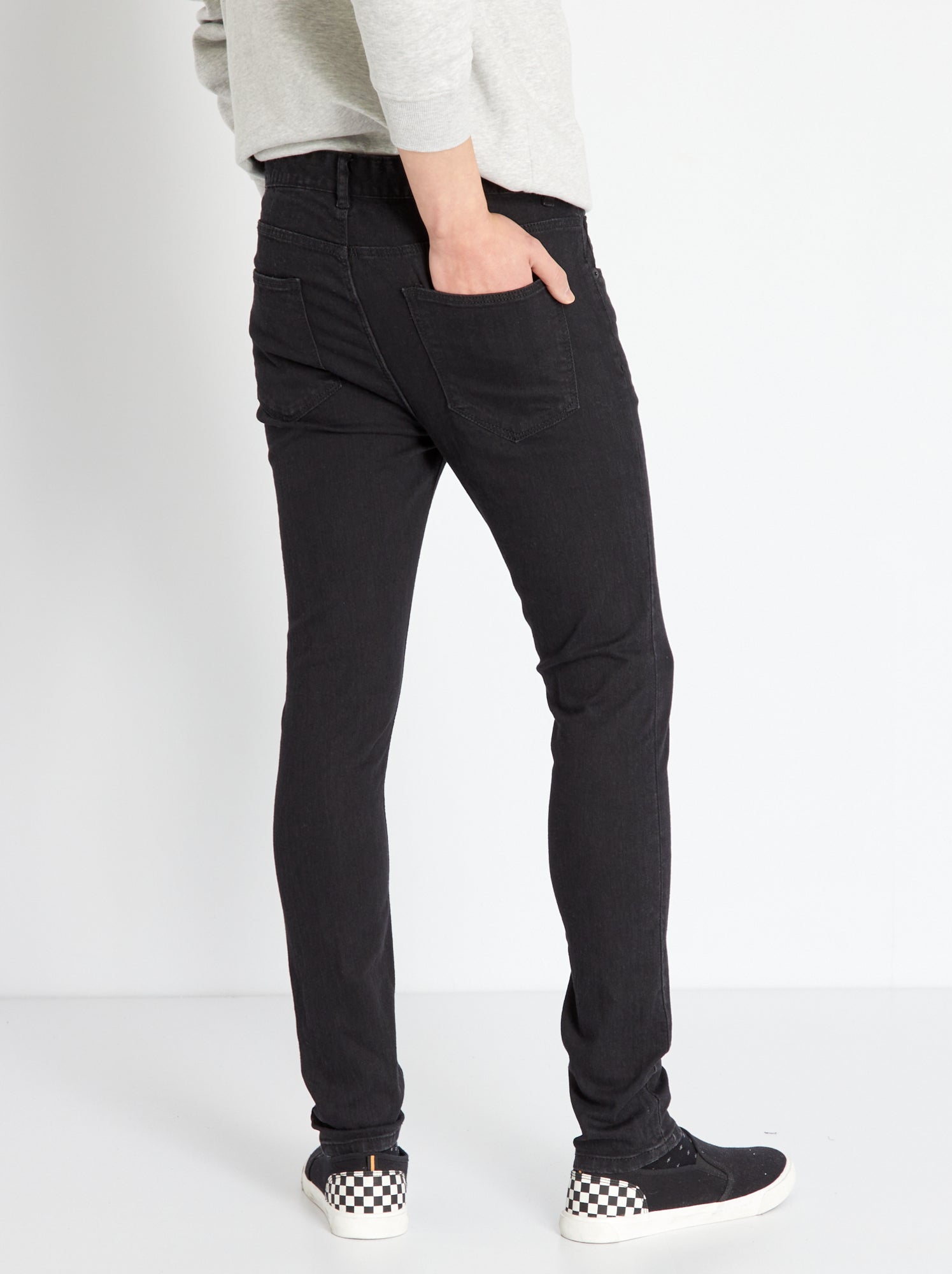 Jean Skinny Homme Levi's Overteint Noir – Taille 29x32, Mi-hauteur, Stretch – Occasion Très Bon état