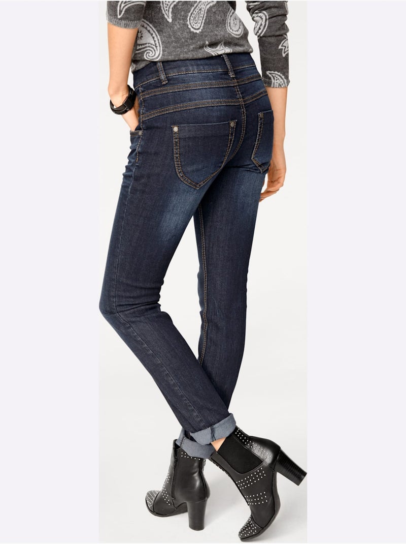 Jean skinny - taille courte - helline Bleu denim - Kiabi