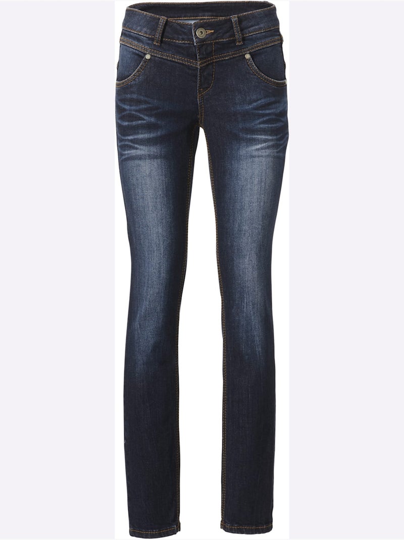 Jean skinny - taille courte - helline Bleu denim - Kiabi