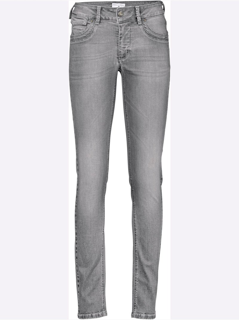 Jean skinny - taille courte - helline Gris - Kiabi