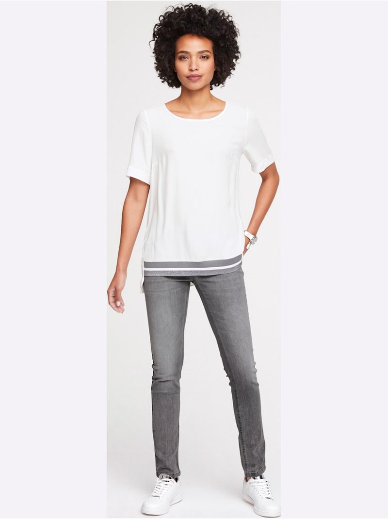 Jean skinny - taille courte - helline Gris - Kiabi