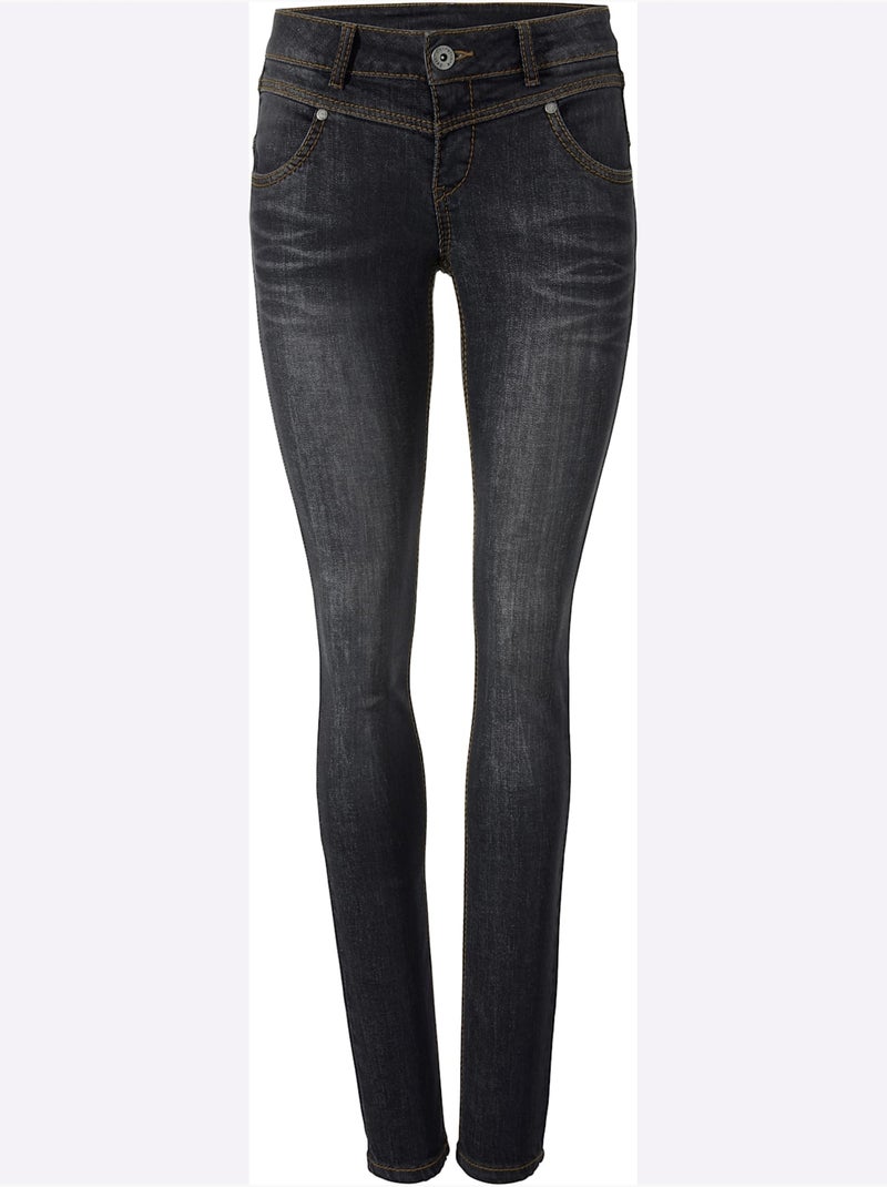 Jean skinny - taille courte - helline Noir - Kiabi