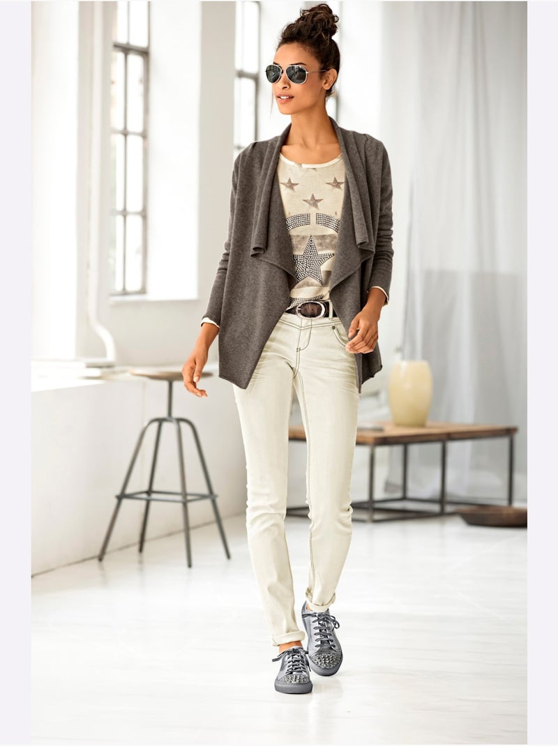 Jean skinny - taille standard - helline Ecru - Kiabi