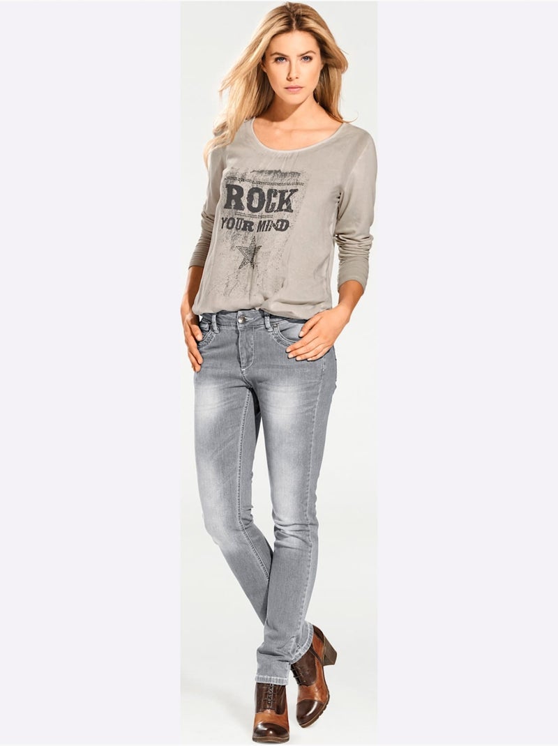 Jean skinny - taille standard - helline Gris - Kiabi