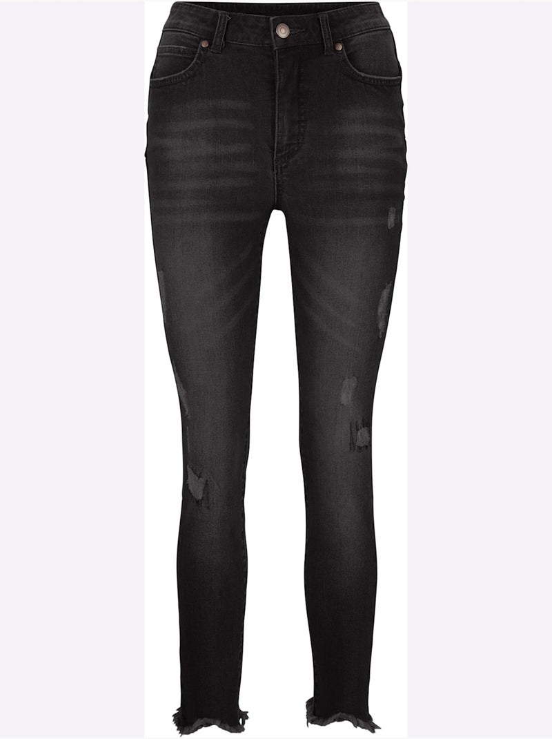 Jean Skinny - Taille Standard - Helline Noir - Kiabi