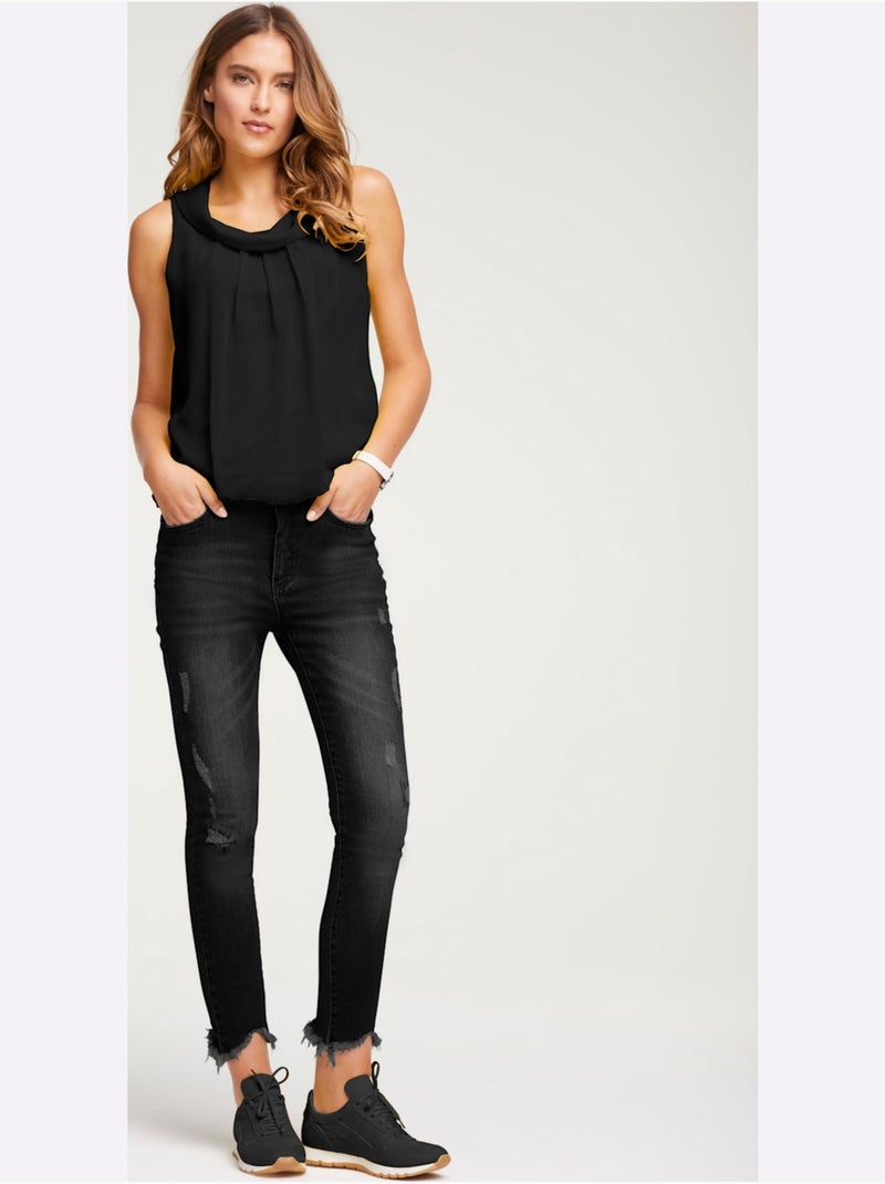 Jean Skinny - Taille Standard - Helline Noir - Kiabi