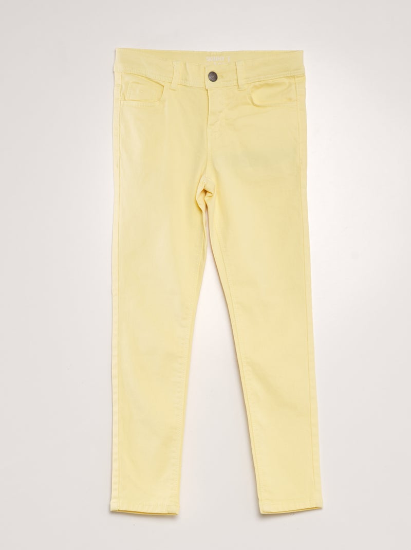 Jean skinny 5 poches Jaune pâle - Kiabi