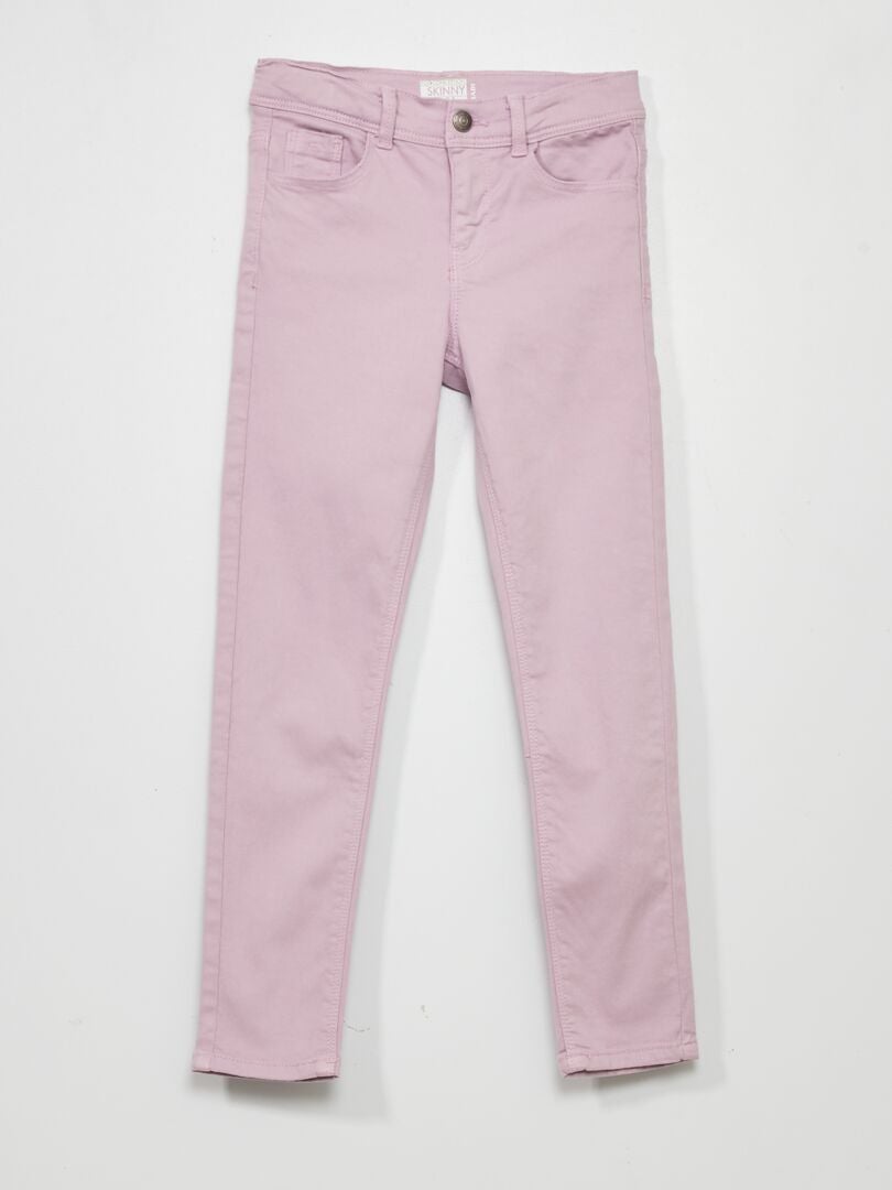 Jean skinny 5 poches mauve clair - Kiabi