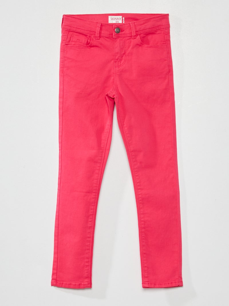 Jean skinny 5 poches Rose pourpre - Kiabi